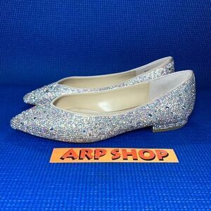 BETSEY JOHNSON SB-JUDE Women`s Size 7M Silver Ballet Flats Shoes
